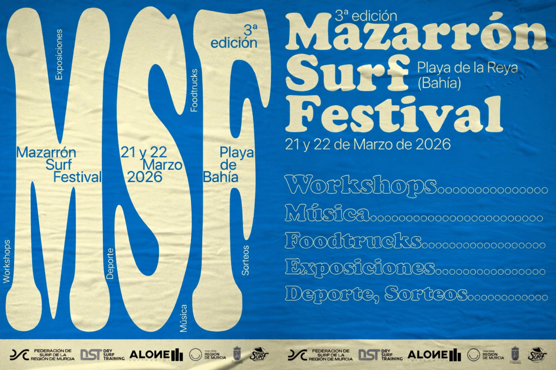Mazarrón Surf Festival celebra su tercera edición los días 21 y 22 de marzo